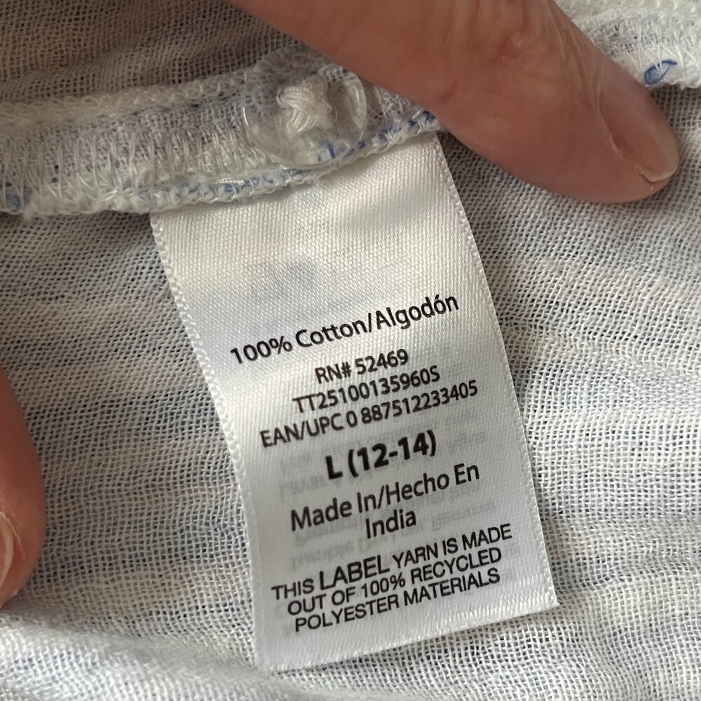 Time and Tru Blue and White Striped Midi Dress L - Picture 6 of 6